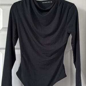 Abercrombie & Fitch Black Long Sleeve Bodysuit